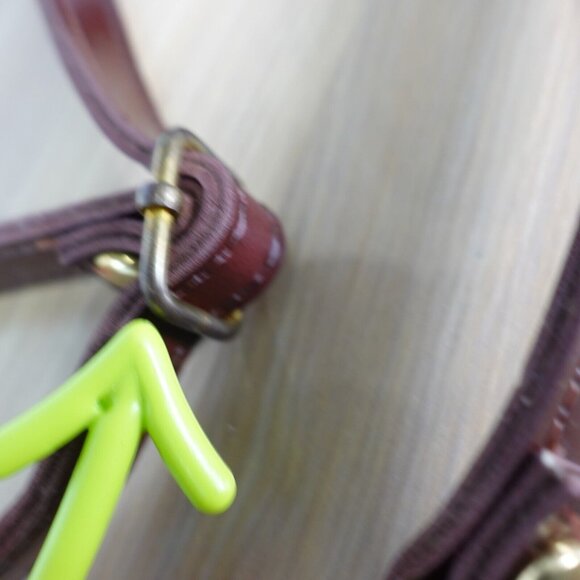 VINTAGE Bag Strap Brown Leather Crossbody Belt Handle Adjustable Retro 42 in‎ - Picture 8 of 9
